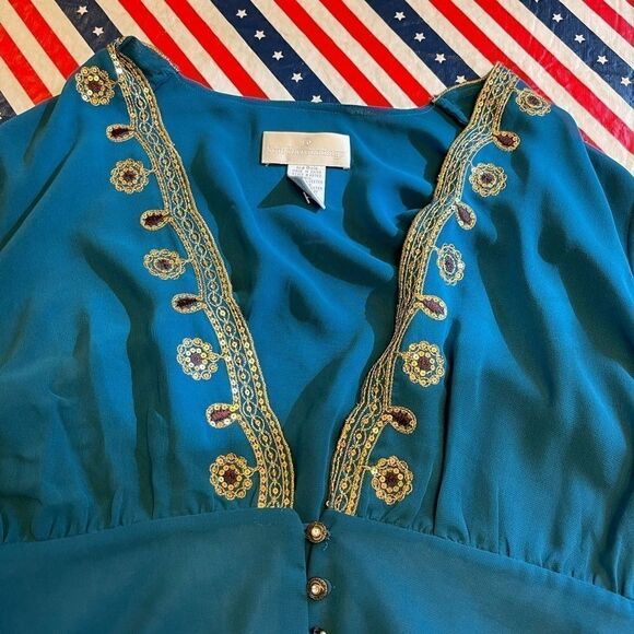 Soft Surroundings Bell Sleeves Blouse Shirt Top - Picture 9 of 13